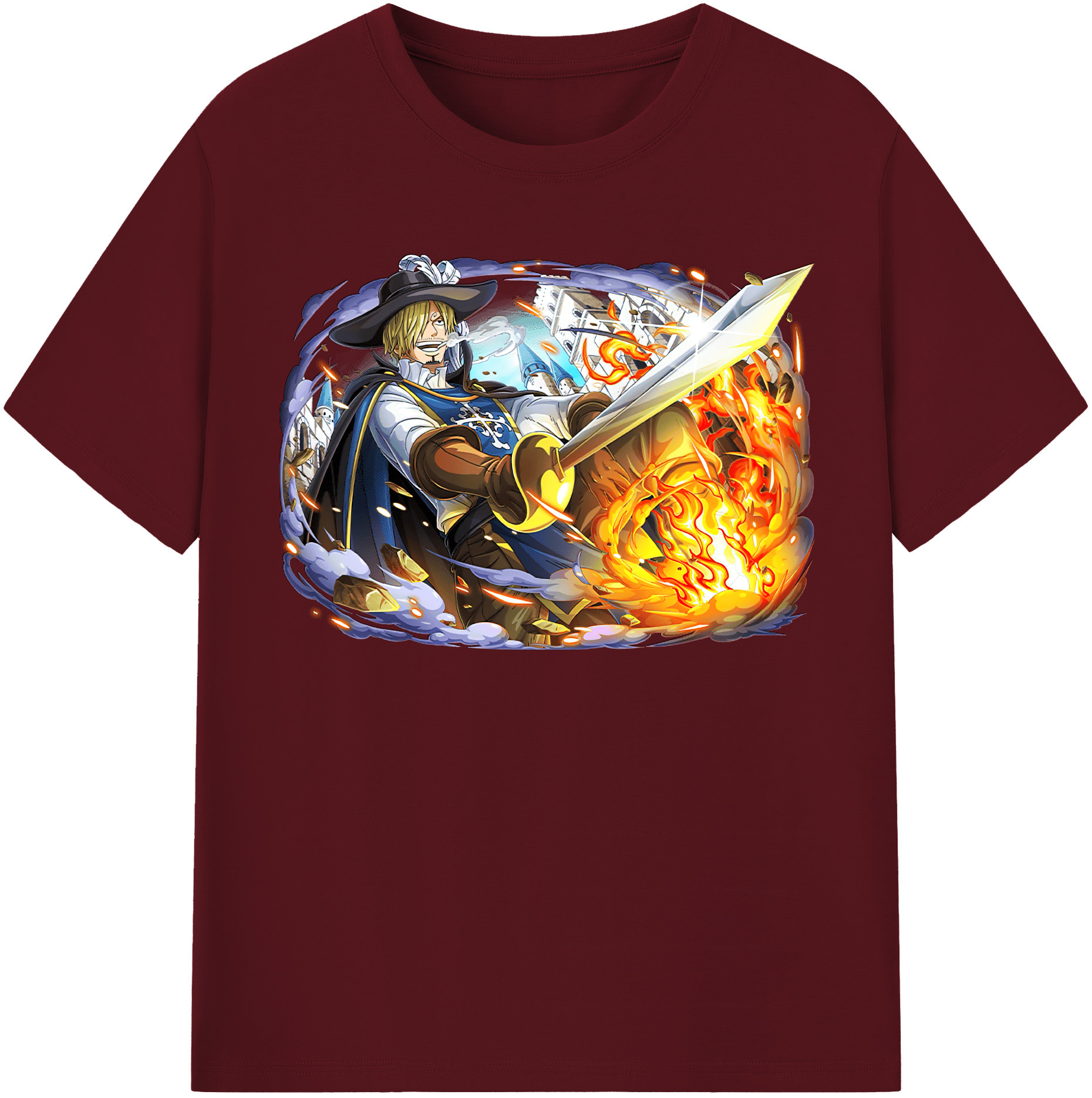 ワンピース サンジ ONE PIECE Sanji 綿100％半袖Tシャツ（フロントプリント）